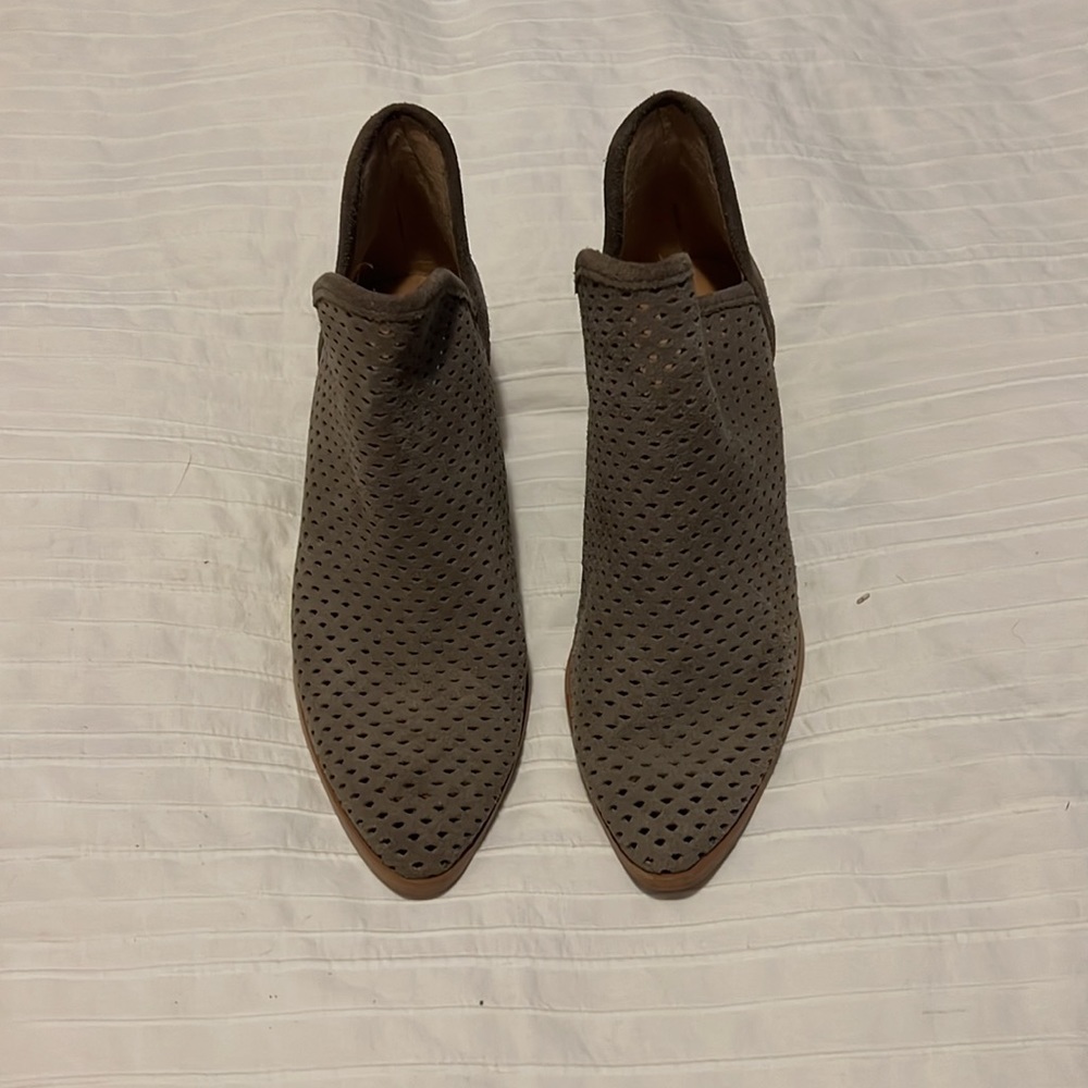 Lucky Brand grey suede booties.